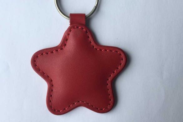 Custom Shaped Leather Keyfob